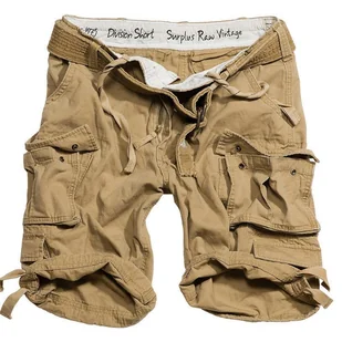 spodnie bojówki krótkie DIVISION SHORTS beżowe-M - Spodnie męskie - miniaturka - grafika 1