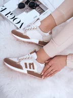 Sneakersy damskie - Sneakersy damskie LENSI khaki Dstreet ZY0037-38 - miniaturka - grafika 1