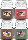 Świece - ZESTAW Świeca zapachowa w słoiku BISPOL Aura 28H MIX "1" 4szt. - miniaturka - grafika 1