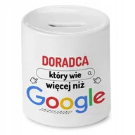 Skarbonki - Skarbonka Dla Doradcy na Urodziny na Prezent z Nadrukiem ze Zdjęciem + Opakowanie na prezent (wzór 03) - miniaturka - grafika 1