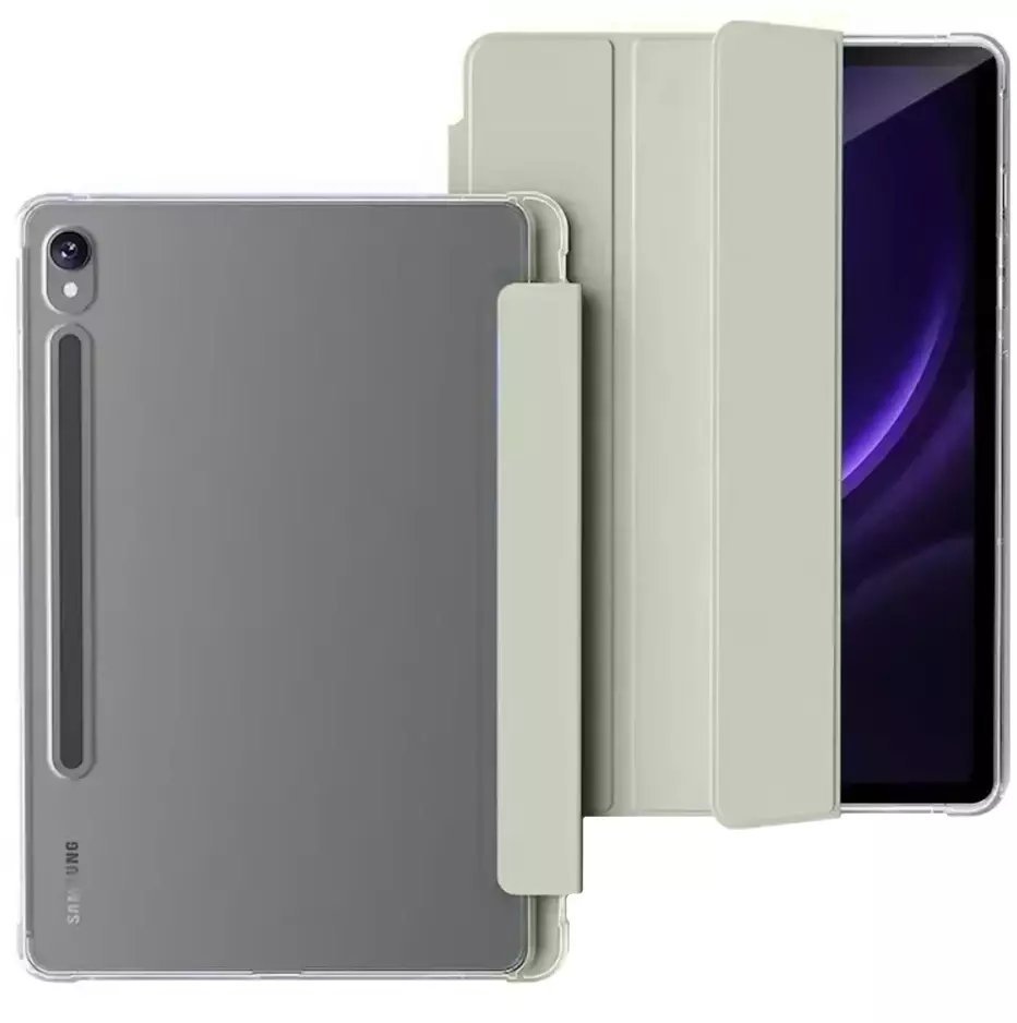 Etui na tablet 4kom.pl Etui Clear Pencil do Galaxy Tab TAB S9 FE 10.9 SM-X510 SM-X516 / S10 FE, zielone