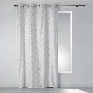 Douceur d'intérieur Douceur dinterieur Zasłona okienna BERYL 140 x 240 cm biała z nowoczesnym wzorem 1408651 - Zasłony - miniaturka - grafika 1