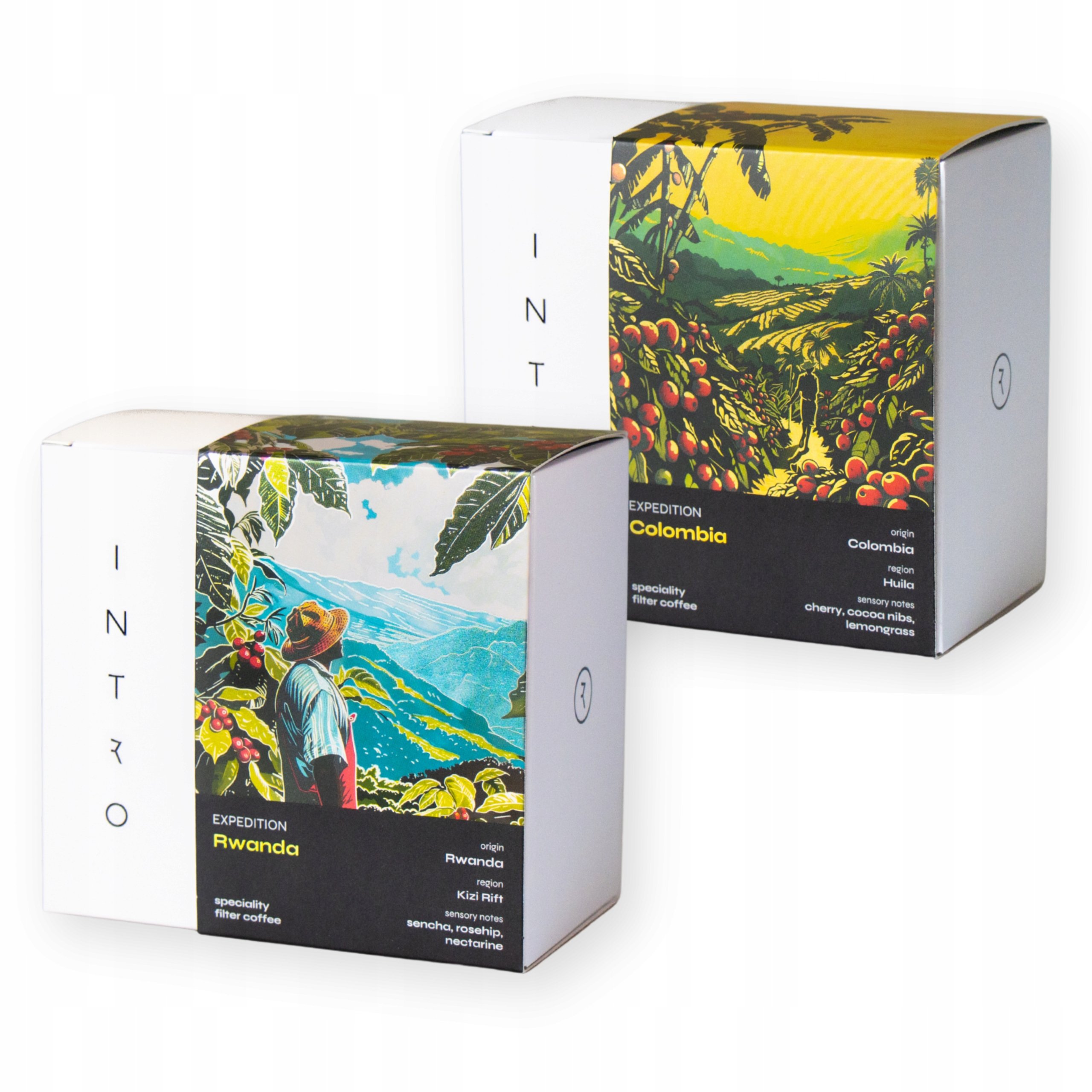Kawa Ziarnista Zestaw 2x250g Rwanda & Kolumbia Kawa Speciality Przelewowa