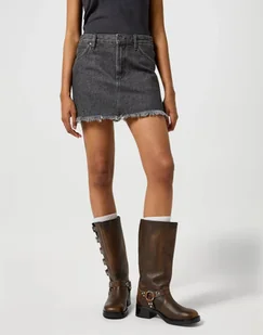 gonne donna wrangler 112356384 mini denim grey - Spódnice - miniaturka - grafika 1