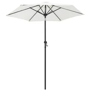 vidaXL Parasol, piaskowa biel, 200x211 cm, aluminium vidaXL - Parasole ogrodowe - miniaturka - grafika 1