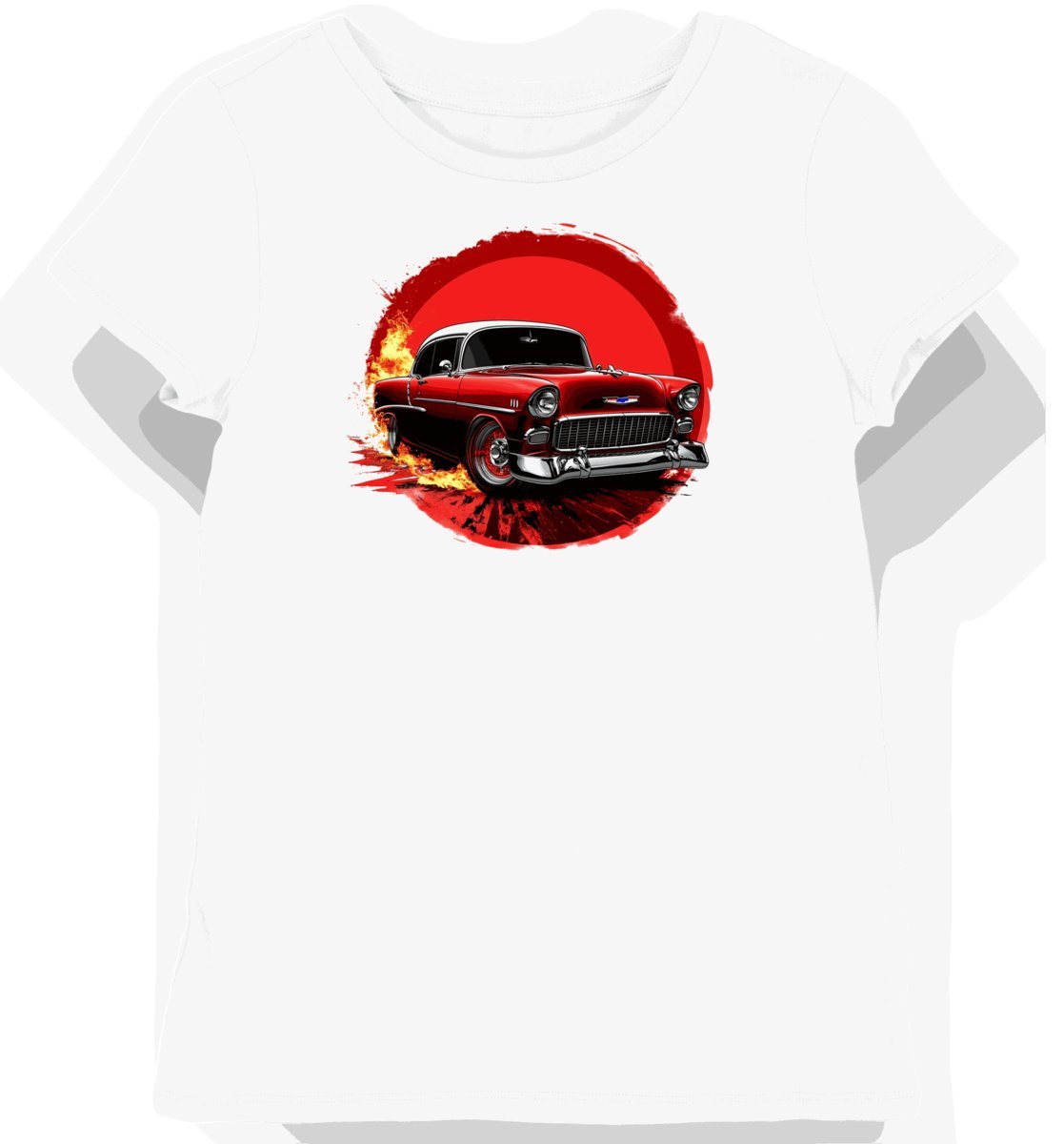 Koszulka damska biała z Klasycznym Auta Czarującym Motywem L