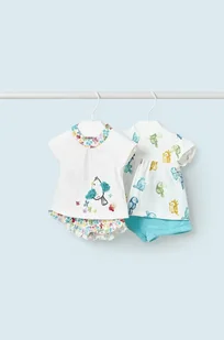 Mayoral Newborn komplet niemowlęcy 2-pack kolor turkusowy - Komplety dla niemowląt - miniaturka - grafika 1