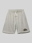 Spodnie i spodenki dla chłopców - Bermudy z elastycznym pasem w kolorze granatowym - miniaturka - grafika 1