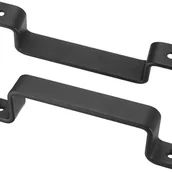 Zawiasy, okucia i inne akcesoria - Solidne, zabytkowe klamki do drzwi z żeliwa, zestaw 2 sztuk, czarne, idealne do stosowania na zewnątrz, w garażach, szafkach i wnętrzach, 16*3,6*2,6 c - miniaturka - grafika 1