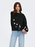 Bluzy damskie - ONLY Bluza w kolorze czarnym - miniaturka - grafika 1