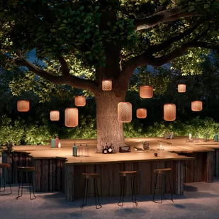 Lampa wisząca zewnętrzna Bover Nans S/21 LED, czerwona - Lampy ogrodowe - miniaturka - grafika 3