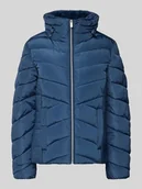 Kurtki damskie - Kurtka pikowana z kołnierzem ze sztucznego futra - miniaturka - grafika 1