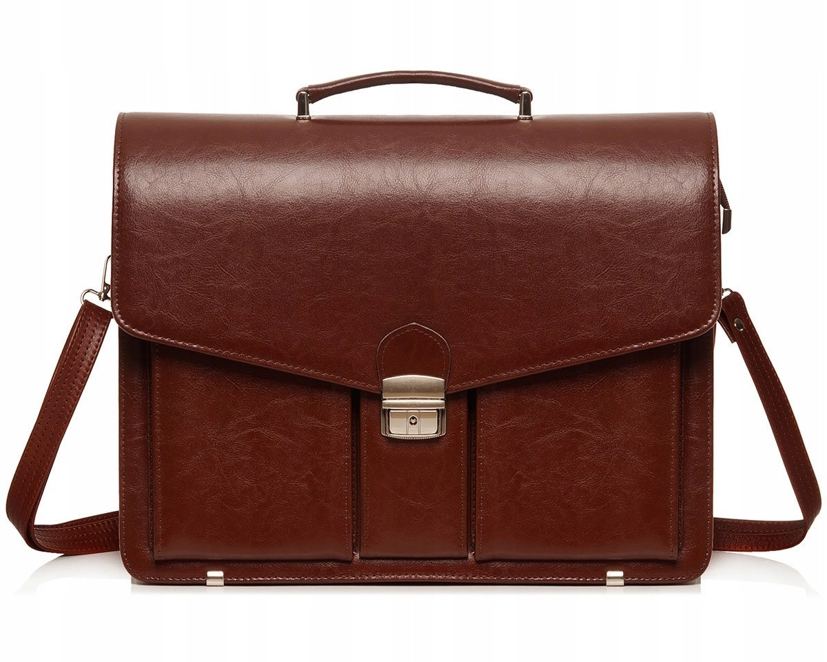 Skórzana Aktówka Teczka Na Dokumenty Solome Bradford Karmelowa