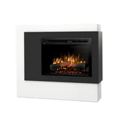 Kominki elektryczne - Kominek elektryczny Warmtec Pulmari wkład Dimplex 26" XHD Optiflame - biały mat, czarny - miniaturka - grafika 1