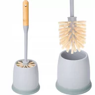 Akcesoria do wc - Szczotka do wc toalety komplet toaletowa bambus - miniaturka - grafika 1
