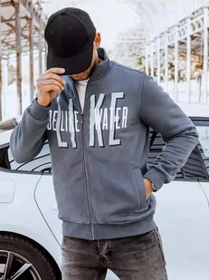 Bluza męska rozpinana z nadrukiem ciemnoszara Dstreet BX5409-M - Bluzy męskie Bluza męska rozpinana z nadrukiem ciemnoszara Dstreet BX5409-M - Bluzy męskie - miniaturka - grafika 1