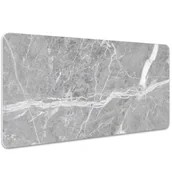 Podkładki na biurko - Podkładka na biurko Tekstura szarego marmuru 100x50 cm - miniaturka - grafika 1