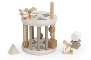 Label Label Koło sortujące kształty drewniane nugatowe 12M+ - Sortery dla dzieci - miniaturka - grafika 1