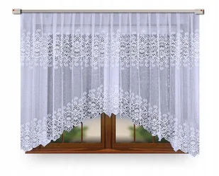 FIRANKA GOTOWA ŻAKARDOWA 18495 ŁUK 160X500 FIRANA ODPASOWANA - Firany - miniaturka - grafika 1