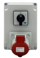 Osprzęt siłowy - AEP Zestaw instalacyjny z gniazdem JURATA 16A/5B 0-1 RJ01165 - miniaturka - grafika 1