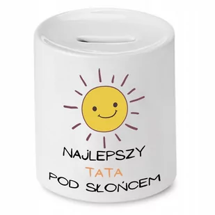 SKARBONKA DLA TATY NAJLEPSZY TATA POD SŁOŃCEM z Nadrukiem ze Zdjęciem - Skarbonki - miniaturka - grafika 1