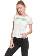 Koszulki i topy damskie - Wrangler, T-shirt damski, Retro Kabel Tee Ethereal Yellow W716Sevuf, rozmiar XS - miniaturka - grafika 1