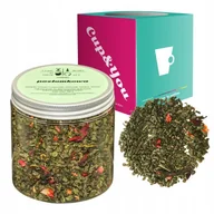 Herbata - Zielona herbata POZIOMKOWA truskawki hibiskus 200g - sypana liściasta herbata PREMIUM na prezent upominek podarunek Cup&You - miniaturka - grafika 1