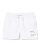 Kąpielówki męskie - Armani Exchange Męskie spodenki Sustainable Leisure Board, białe, duże, biały, L - miniaturka - grafika 1