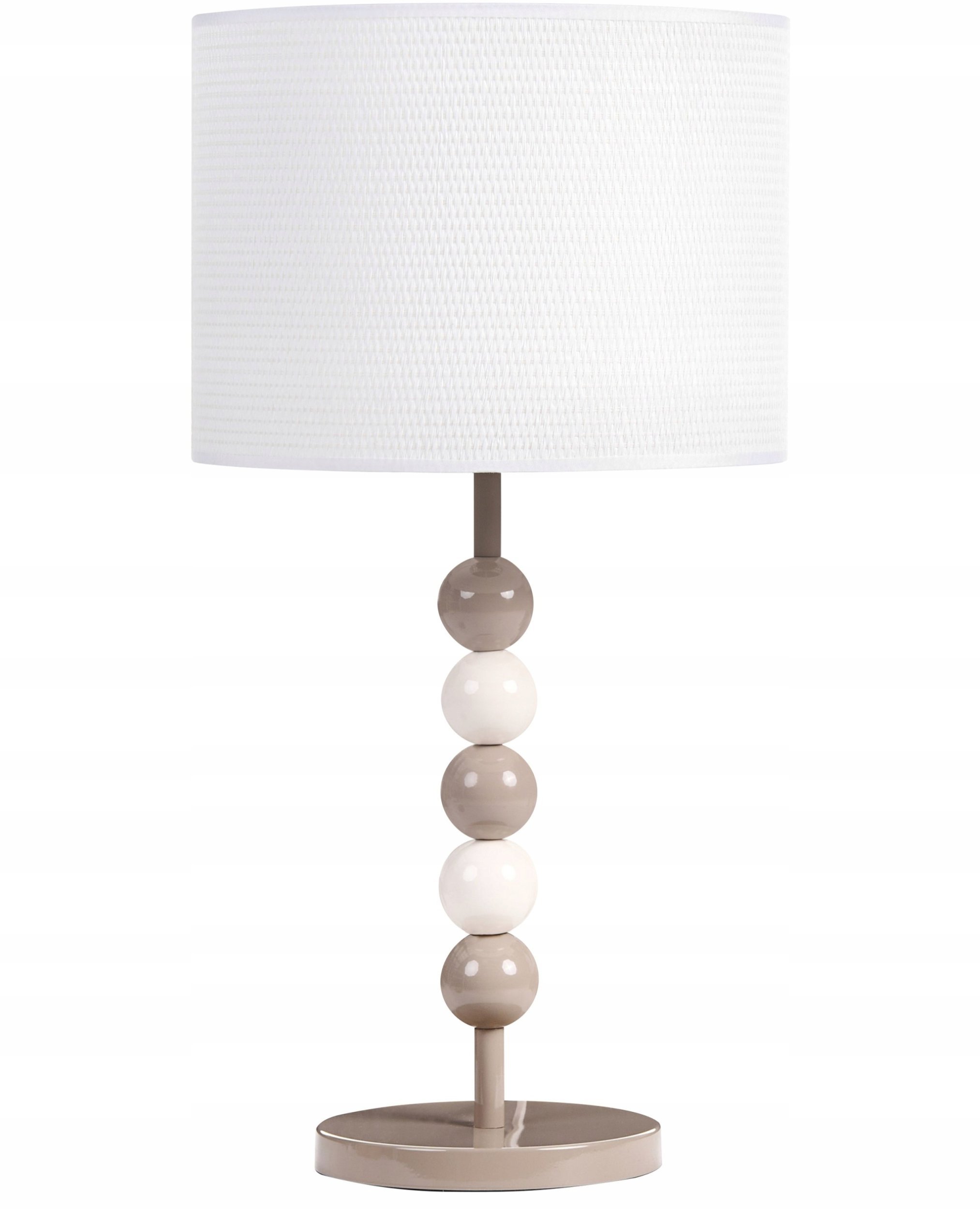 Lampa stołowa Beliani LOKY Metal Biały/ beżowy