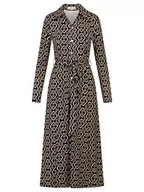 Sukienki - APART Fashion Sukienka damska z nadrukiem, czarny-beżowy, 38 - miniaturka - grafika 1