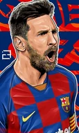 Podkładki pod mysz - PODKŁADKA POD MYSZ Nadruk 22x18 cm Lionel Messi FC Barcelona PSG Prezent - miniaturka - grafika 1