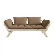 Sofy i kanapy - Sofa rozkładana z brązowym pokryciem Karup Design Bebop Natural/Mocca - miniaturka - grafika 1