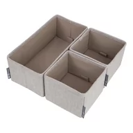 Pudła i pojemniki do przechowywania - Zestaw 3 beżowych organizerów Bigso Box of Sweden Drawer - miniaturka - grafika 1