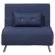 Sofy i kanapy - Beliani Sofa z funkcją spania niebieska FARRIS - miniaturka - grafika 1
