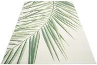 Dywany - Kremowy dywan sznurkowy z liściem palmy K1-M63 - miniaturka - grafika 1