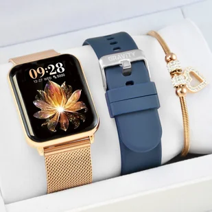 Gravity GT17-2 Granatowy, złoty - Smartwatch - miniaturka - grafika 1