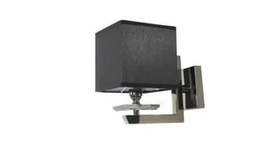Lumina Deco LAMPA ŚCIENNA KINKIET Z CZARNYMI ABAŻURAMI FIANELO W1 LDW 1248-1 (BK) - Lampy ścienne - miniaturka - grafika 1