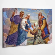 Ikony i obrazy sakralne - Matka Boża Święta Rodzina - obraz polycanvas, 80x60 - miniaturka - grafika 1