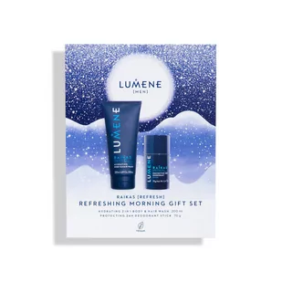 Lumene Men Raikas Refreshing Morning zestaw prezentowy żel pod prysznic + dezodorant 200ml + 70g - Zestawy kosmetyków męskich - miniaturka - grafika 1