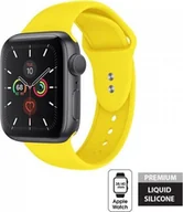 Akcesoria do smartwatchy - Crong Crong Liquid Band - Pasek do Apple Watch 38/40 mm żółty - miniaturka - grafika 1