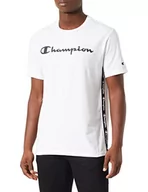 Koszulki męskie - Champion Męski T-shirt American Tape Big Logo, biały, S - miniaturka - grafika 1