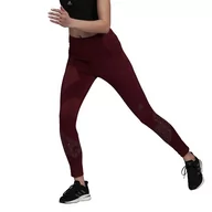 Spodnie sportowe damskie - Legginsy damskie adidas Own The Run Radically Reflective 7/8 Tights Shadow Red L - miniaturka - grafika 1