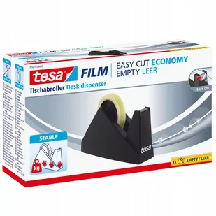 tesa Desk dispenser Easy Cut Economy Black - Taśmy izolacyjne i naprawcze - miniaturka - grafika 1