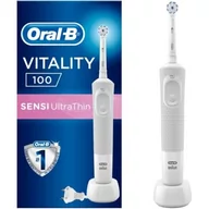 Szczoteczki elektryczne - Braun Oral-B Vitality D100 Sensi Ultrathin Biały - miniaturka - grafika 1