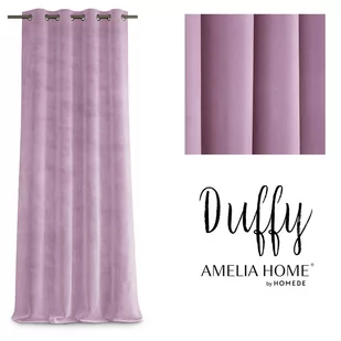Amelia Home Zasłony na przelotkach 140x250 Duffy sztruksowe pudrowy róż AH/DUF/EYE/POW/1425 - Zasłony - miniaturka - grafika 1