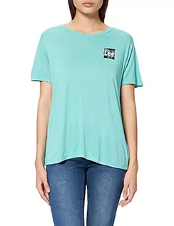 Koszulki i topy damskie - Lee Damska koszulka o luźnym kroju, Zielony (agat zielony Nb), M - grafika 1