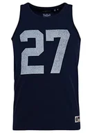 Koszulki męskie - Superdry Vintage Field College Vest Koszulka męska, Rich Navy, XXL - miniaturka - grafika 1