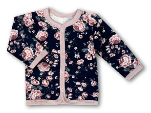 KAFTAN kaftanik 50 KOSZULKA bluzka rozpinana dla wcześniaka RÓŻA ANGIELSKA - Kaftaniki dla niemowląt - miniaturka - grafika 1