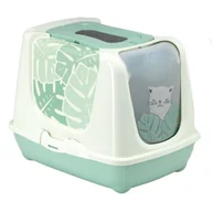 Kuwety dla kotów - Kuweta z budą EDEN 39,5 x 50 x 37,5 cm zielona - miniaturka - grafika 1