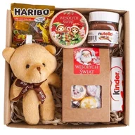 Zestawy upominkowe - PACZKA świąteczna dla dziecka z brelokiem Miś, jojo, nutellą i słodyczami - miniaturka - grafika 1